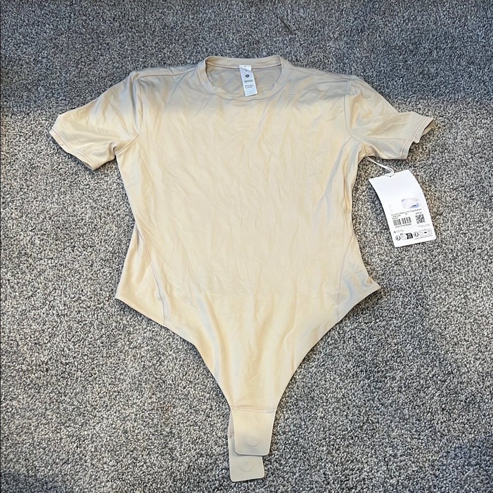 Lululemon Nulu-short sleeve crew thong bodysuit